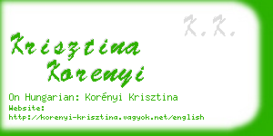 krisztina korenyi business card