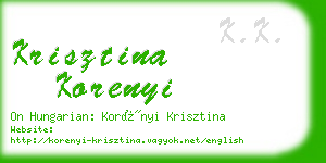 krisztina korenyi business card